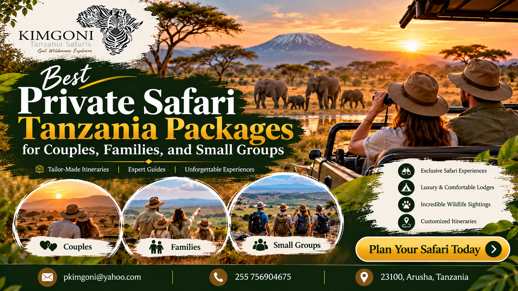 Private Safari Tanzania Packages